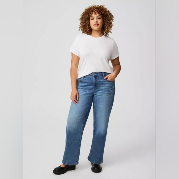 Torrid Perfect Wide Leg Vintage Stretch Mid-Rise Jean Size 14 New - Picture 2 of 5